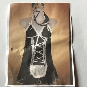 Elegant Black and White Lace Lingerie Set -Valentines perfect